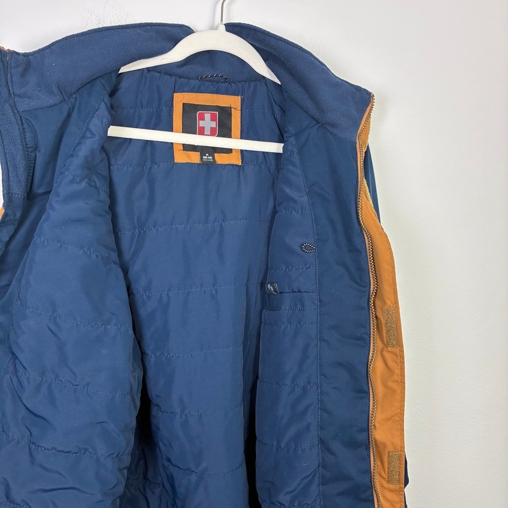 SWISS TECH Two Tone Hooded Winter Jacket Men's Medium Snow Outdoors Gorpcore‎ - Picture 6 of 7